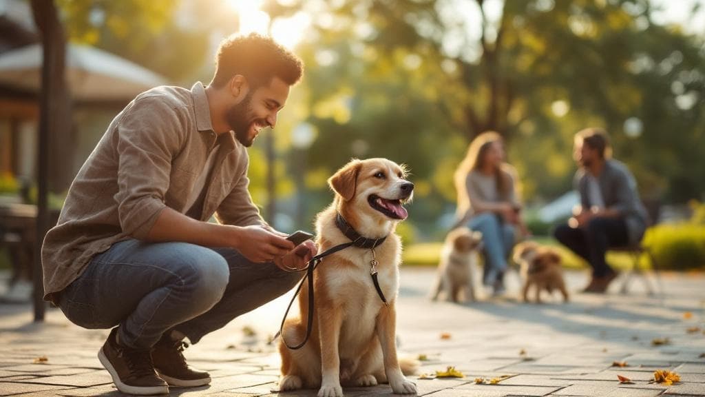 Community meetup at a dog-friendly park